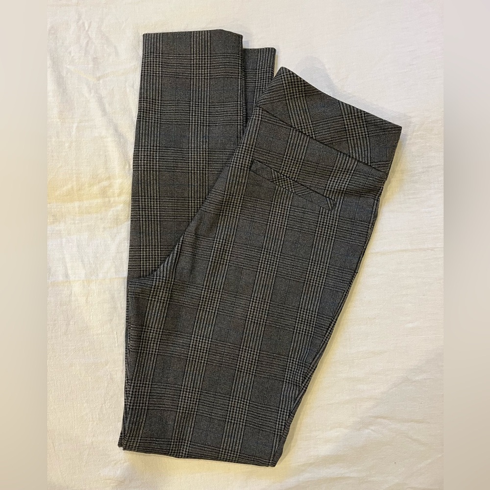 Women's Black Plaid Skinny Pants